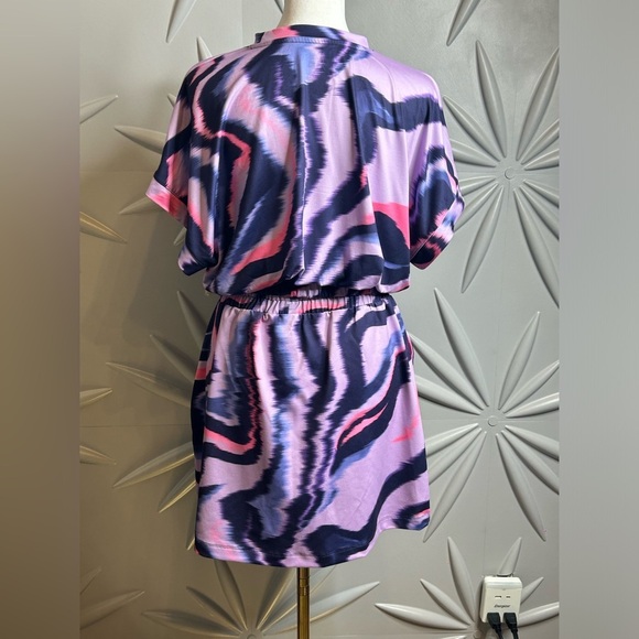 Tek Gear SZ S 2-piece skirt set purple, blue & pink, top bust 38”+ dolman sleeve - Picture 2 of 4